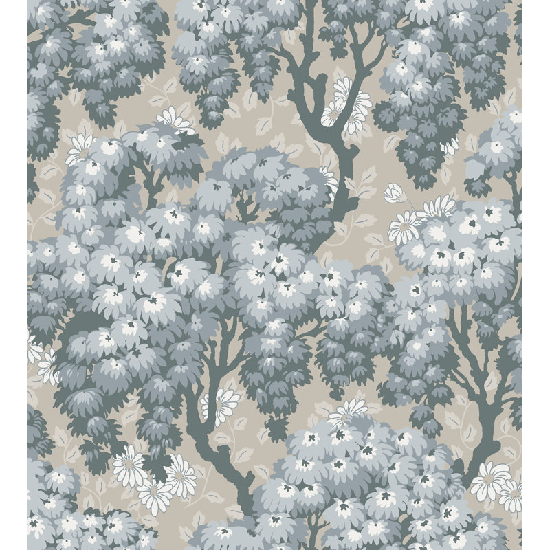 Lofstad Floral Wallpaper Roll, Indigo Blue