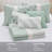 6 Piece Cotton Percale Quilt Set With Throw Pillows Aqua King/Cal King-121790711-121790712