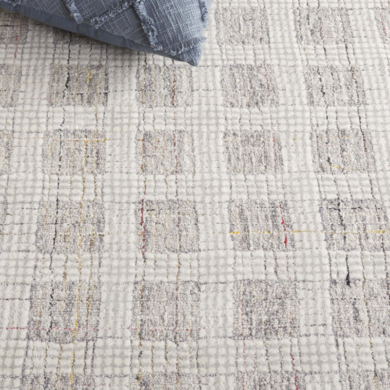 Tapis en laine touffeté à la main Ebony, Carré 6 po
