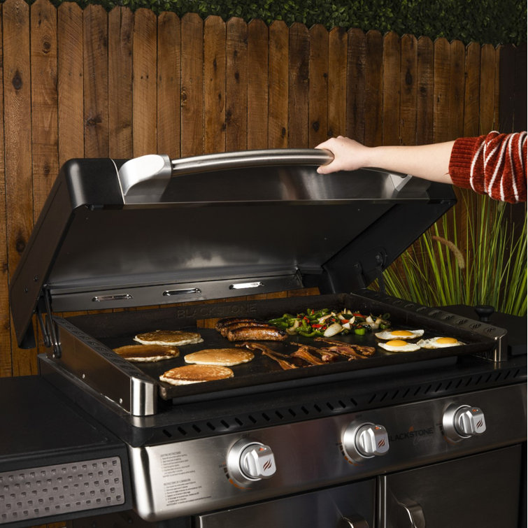 Blackstone 3 - Burner Free Standing Liquid Propane 48000 BTU Gas Grill with  Side Burner and Cabinet & Reviews