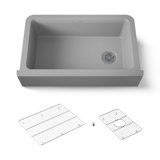 Cairn® Undermount Single-Bowl Farmhouse Kitchen Sink with Fluted Design