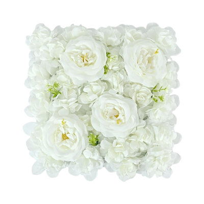 3 Pack 15.7" Artificial Flower Wall Panels - All-Color Wedding Backdrop Decor
