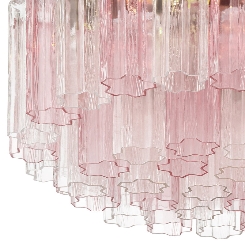 Plafonnier encastré poli clair, Laiton vieilli, Rose