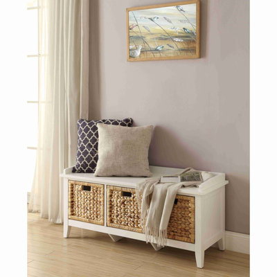 Banc en rotin avec rangement