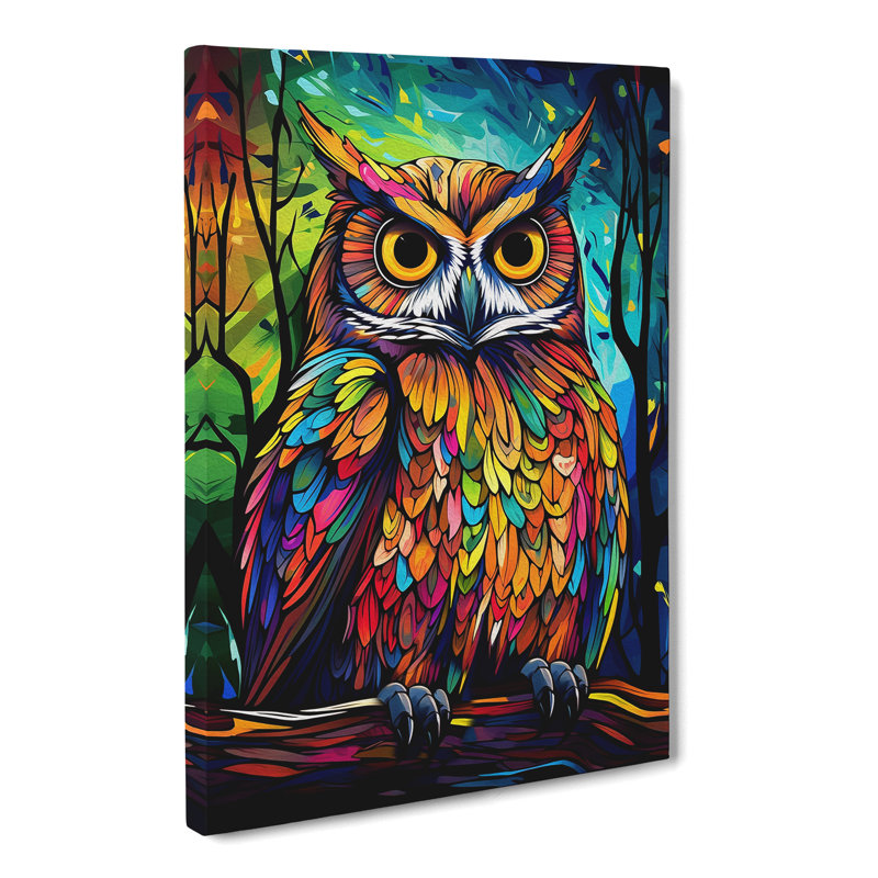 Owl Pop - No Frame Print, 50cm H x 35cm W x 3cm D