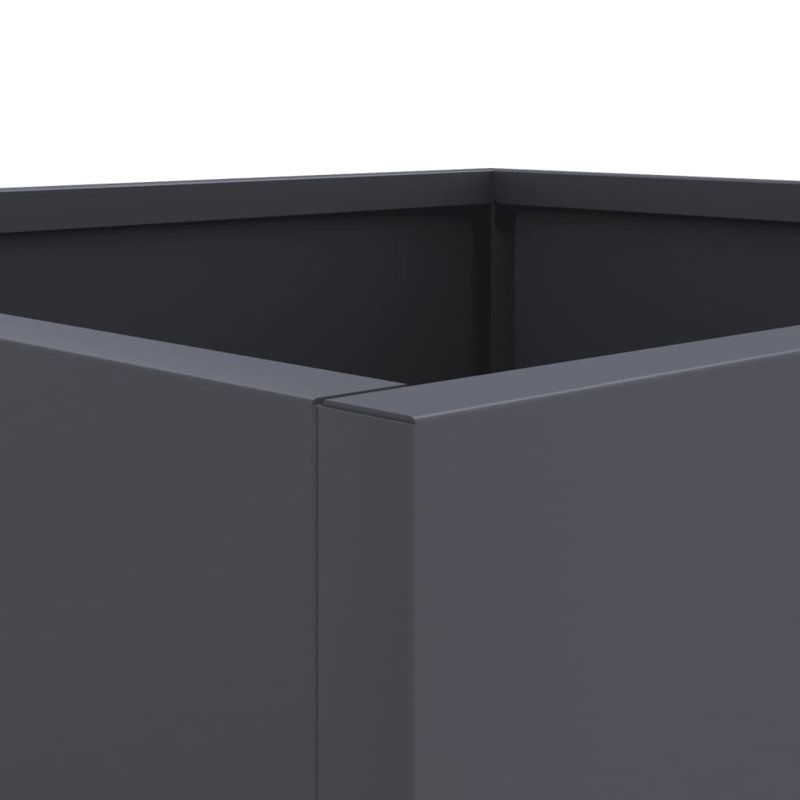 Planter Steel, 29cm H x 62cm W x 30cm D, Anthracite, 1