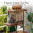 58 Inch Modern Cat Tree for Large Cats, Rustic Brown Cat Tree Tower with Hammock & Scratching Board