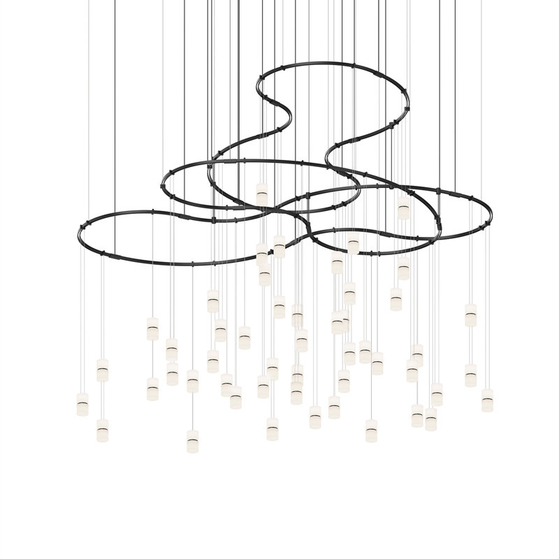Suspenders® 50 - Light LED Chandelier, Satin Black