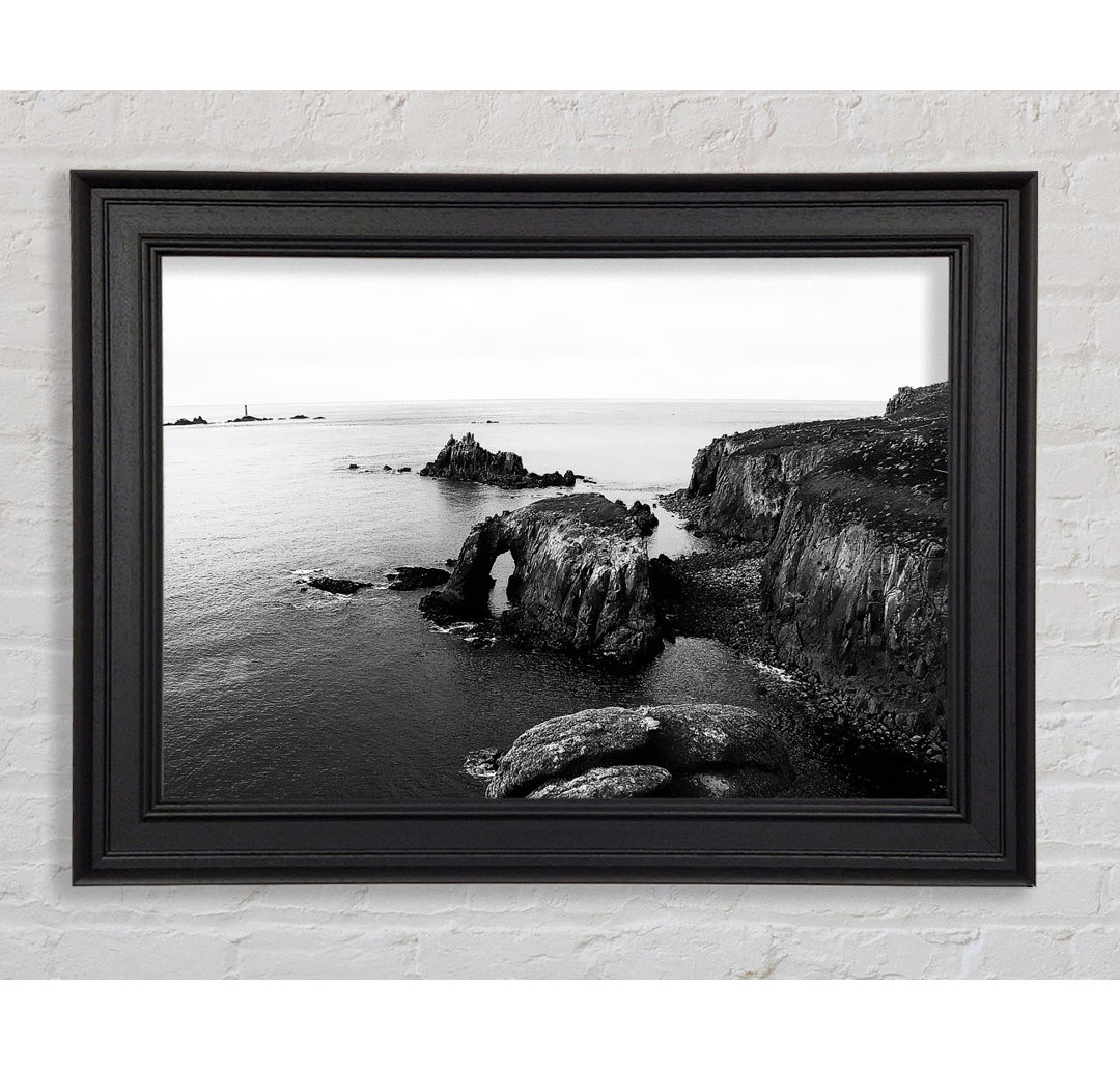 Ocean Rocks B N W - Druck