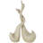 Cole And Grey Ceramic Intertwined Swan Decorative Sculpture