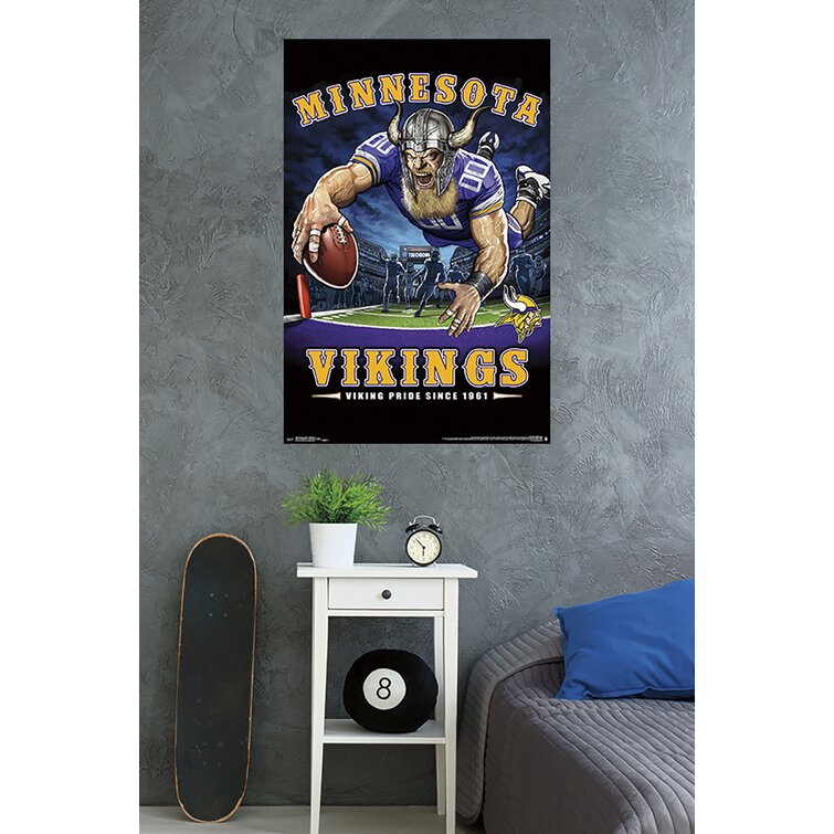 NFL Minnesota Vikings - End Zone 17 Wall Poster, 22.375 x 34, Framed