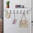Coat Rack Wall Mount With Shelf,35’’ Long White Shelf With Hooks Underneath,Wall Mounted Coat Rack With Shelf,Key Rack For Wall,7 Triple Hooks For Hanging Coats,Bathroom,Entryway