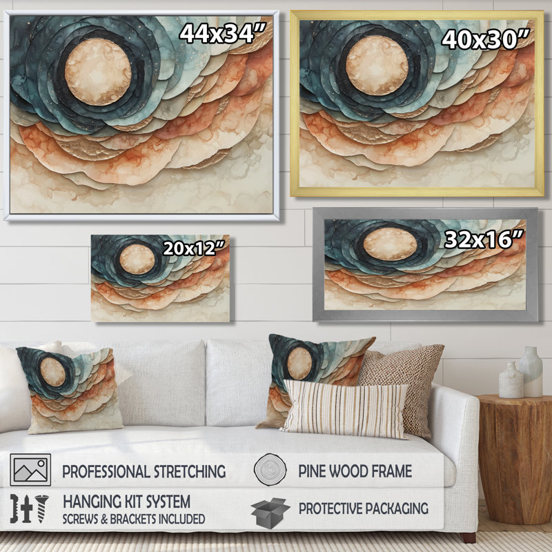 Mabery - Fantasy Wall Art, Black, 28" H x 60" W, Cadre flottant