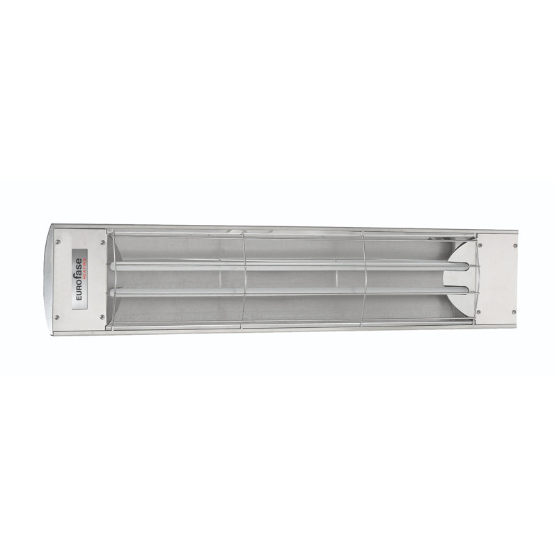 Eurofase Dual Element 39 Inch 4000 Watt Electric Patio Heater, Stainless Steel
