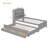 Wooden LED Platform Bed With Trundle,With Storage Headboard,With Drawers-413204577-413204576