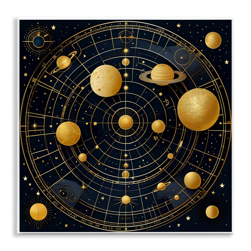 Astral Planets in Solar System Wall Plaque, design by Tabz Jones