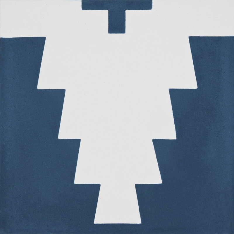 Midar 8" x 8" Wall & Floor Tile, Blue/White