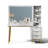 48" Vanity Desk With Hd Lighted Mirror & Glass Top-1406158454