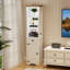 Tall Narrow  Bathroom Storage With Doors/shelves/drawer