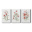 Linen Botanical Coral II - ensemble de 3 reproductions sur toiles tendues-1938327280