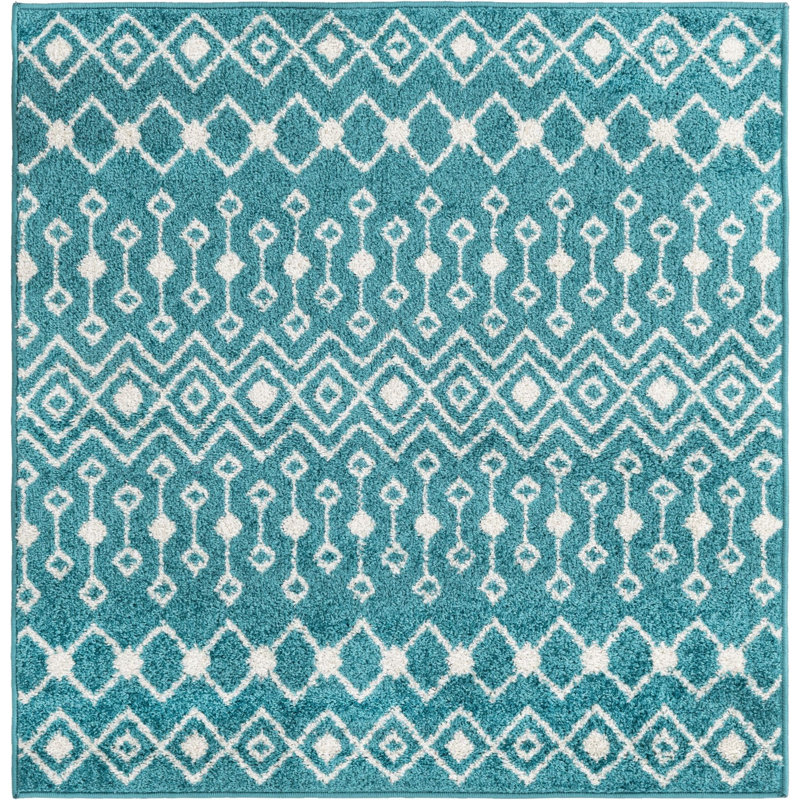 Geometric Indoor Rug, Square 4'