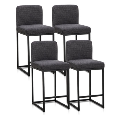 Ensemble de 4 tabourets de bar Chenille