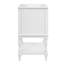 Meuble-lavabo de luxe moderne 24 po avec lavabo en céramique, armoire de salle de bain avec tablette ouverte et rangement fermé