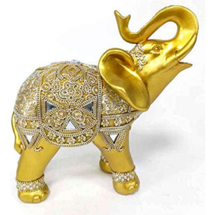 Gold Elephant Statue Figurines Home Decor,Good Luck Elephant Gifts