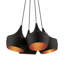 Luminaire suspendu grappe 4 lumières noir