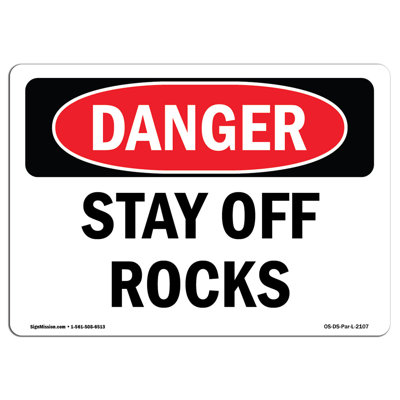 Panneau «Stay Off Rocks»