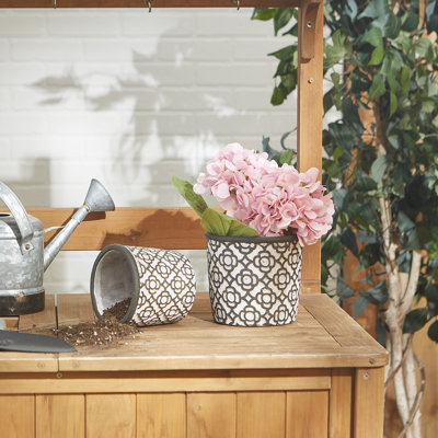 Ensemble de pots à fleurs en ciment 2 pièces Alrun