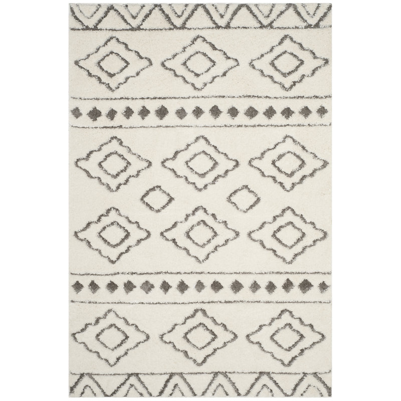 Albers Sparta Shag Geometric Indoor/Outdoor Rug, Rectangle 4' x 6'