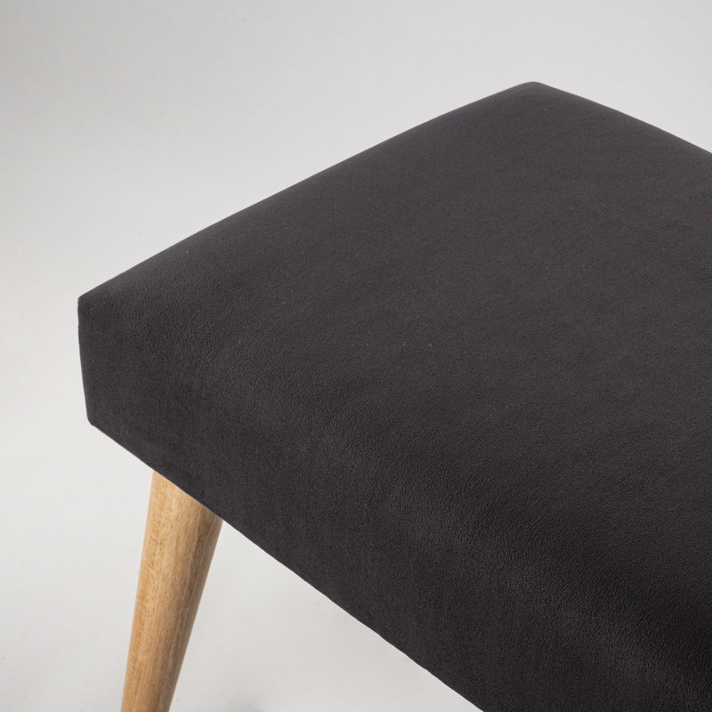Sigourney Fabric Upholstered Bench, 40cm H x 150cm W x 40cm D, Graphite