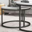 Tables gigognes, ensemble de 2 tables basses avec plateau en faux marbre