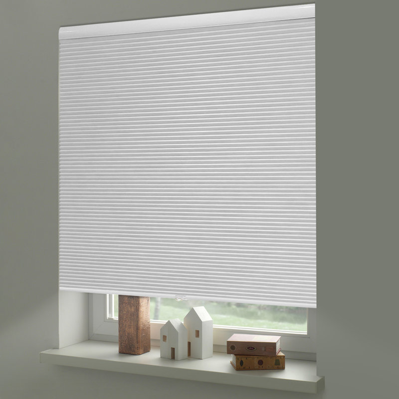 Store alvéolaire sans cordon occultant, L 64 po x l 36 po, Blanc