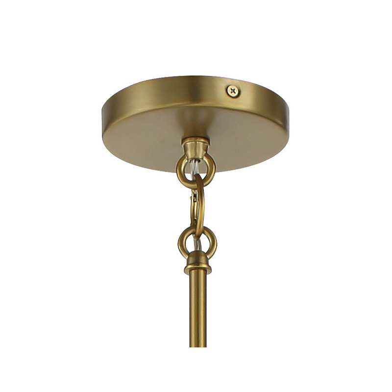 Minka Lavery Chelsea Soft Brass With White Silk Chandelier