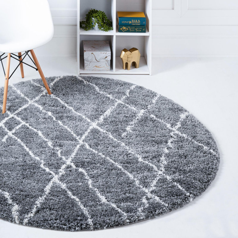 Lotario Abstract Indoor Rug, Round 5'