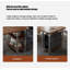 Bureau moderne en bois massif minimaliste avec base en acier inoxydable-489800768