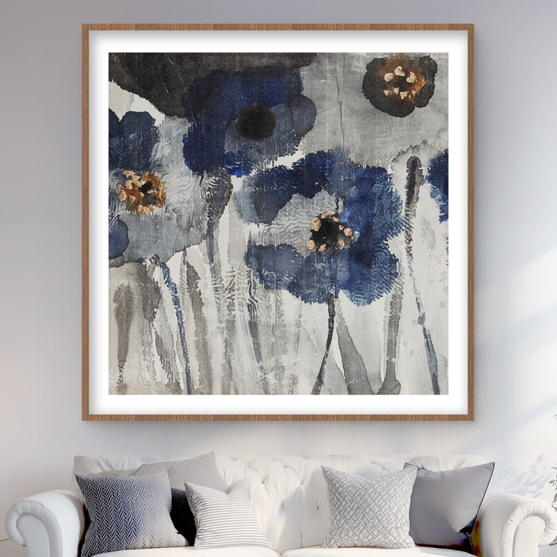 Blue Blurry Flowers - Living