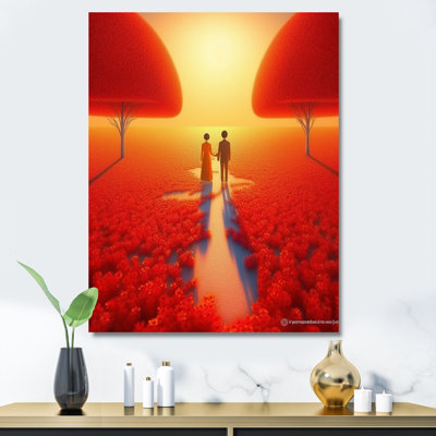 «Walking In The Summer Poppie Fields I», reproduction sur toile