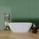 63" Acrylic Freestanding Soaking Bathtub with Chrome Overflow and Drain