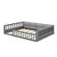 Lit plateforme tapissier pleine grandeur avec garde-corps et coussin Irmtraut-596764383