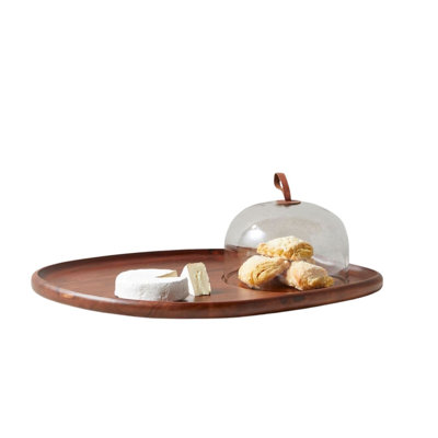 Cloche de fromage Talacia Acacia, noyer