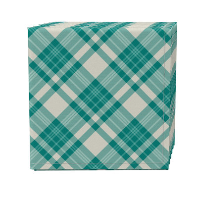 Square Plaid Cotton Twill Dining Linen Set