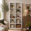 Rangement pour 8 cubes avec tablettes ouvertes au dos, bibliothèque de 2 x 4 cubes pour la maison et le bureau (blanc)