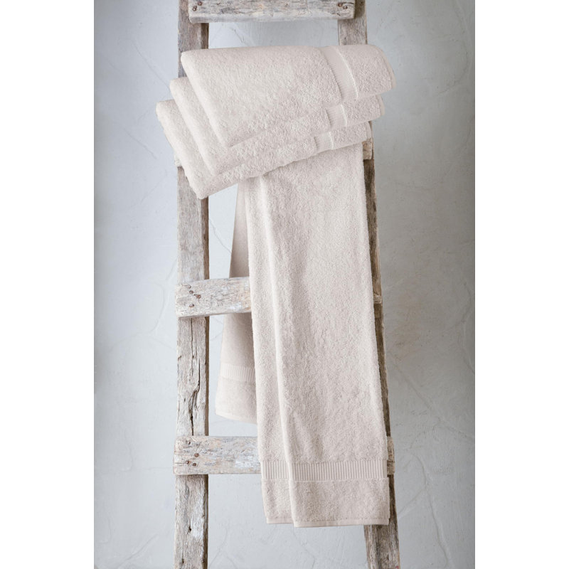 Armel Turkish Cotton Bath Towels - Quick Dry & Plush Feel, Hotel & Spa Quality, Set of 4, Ivory