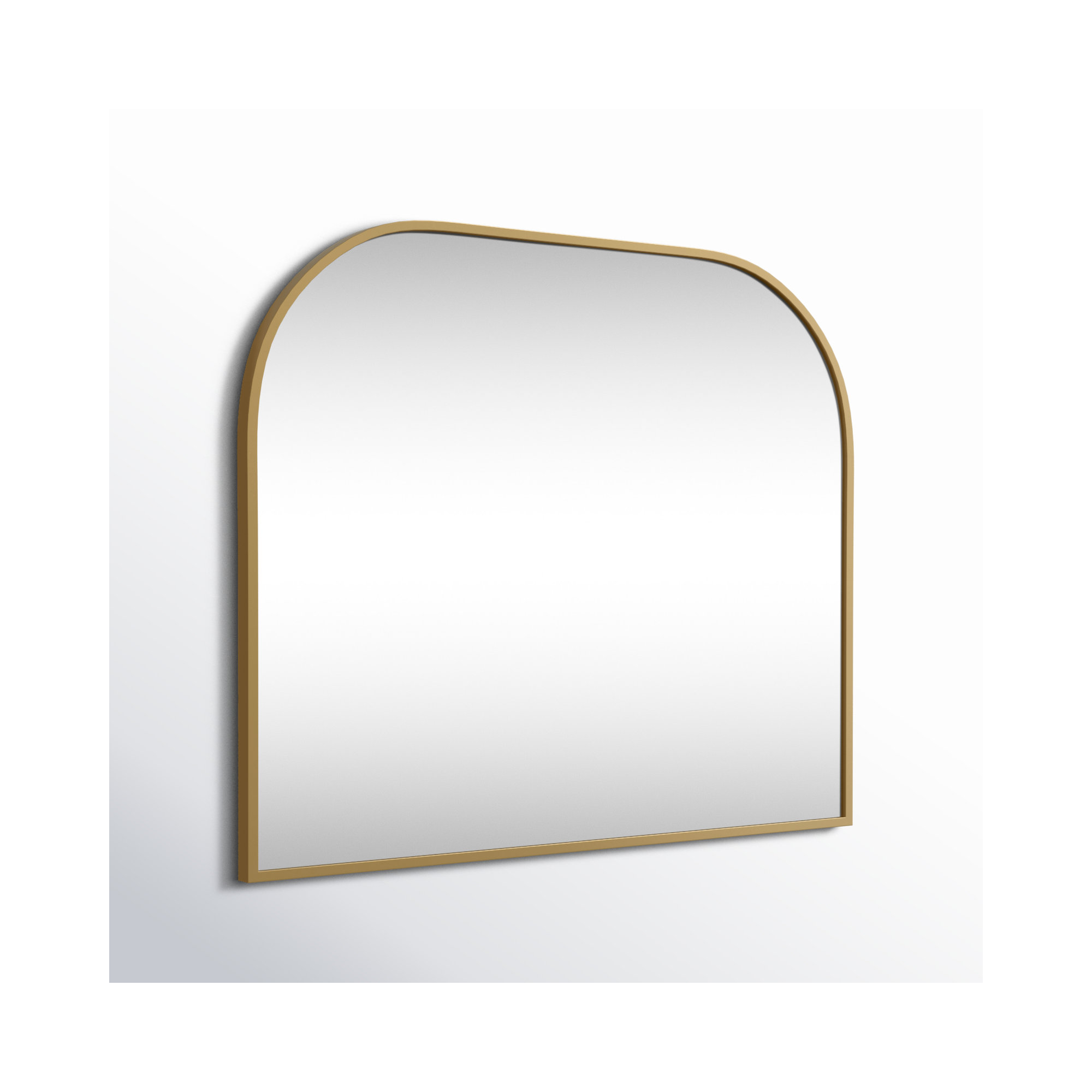 Sabine Metal Wide Arch Wall Mirror, Brass, 30" x 36"
