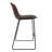 Bowden Upholstered Molded Barstool, Brown