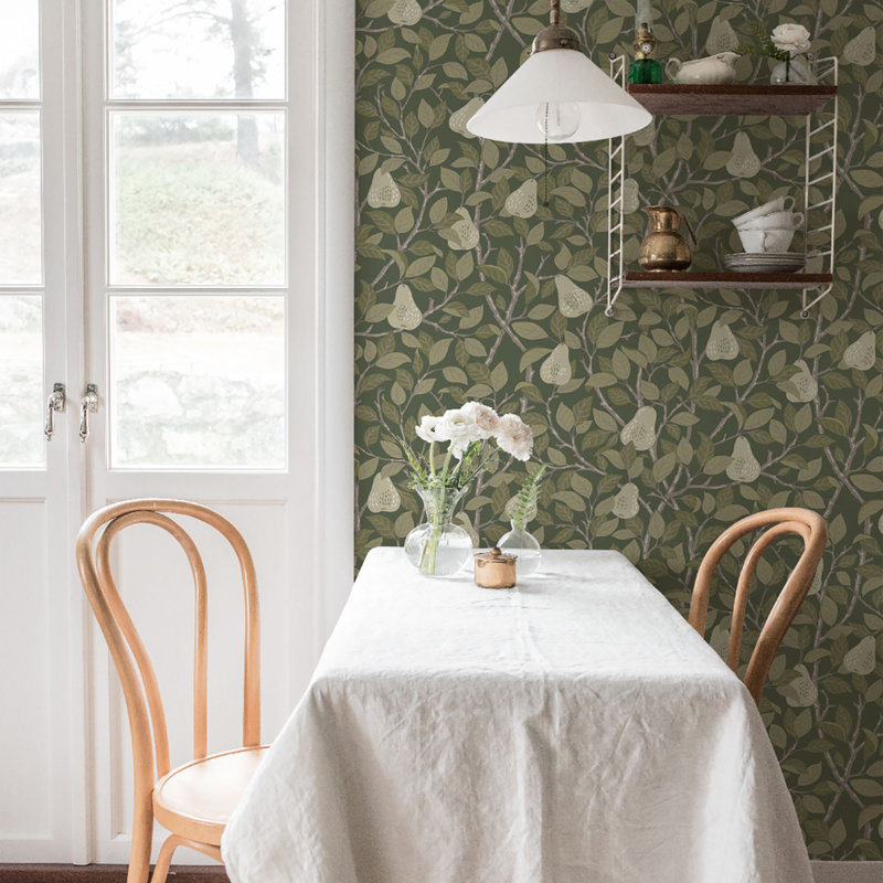 Cahterine 10.05m x 53cm Wallpaper Roll, Green