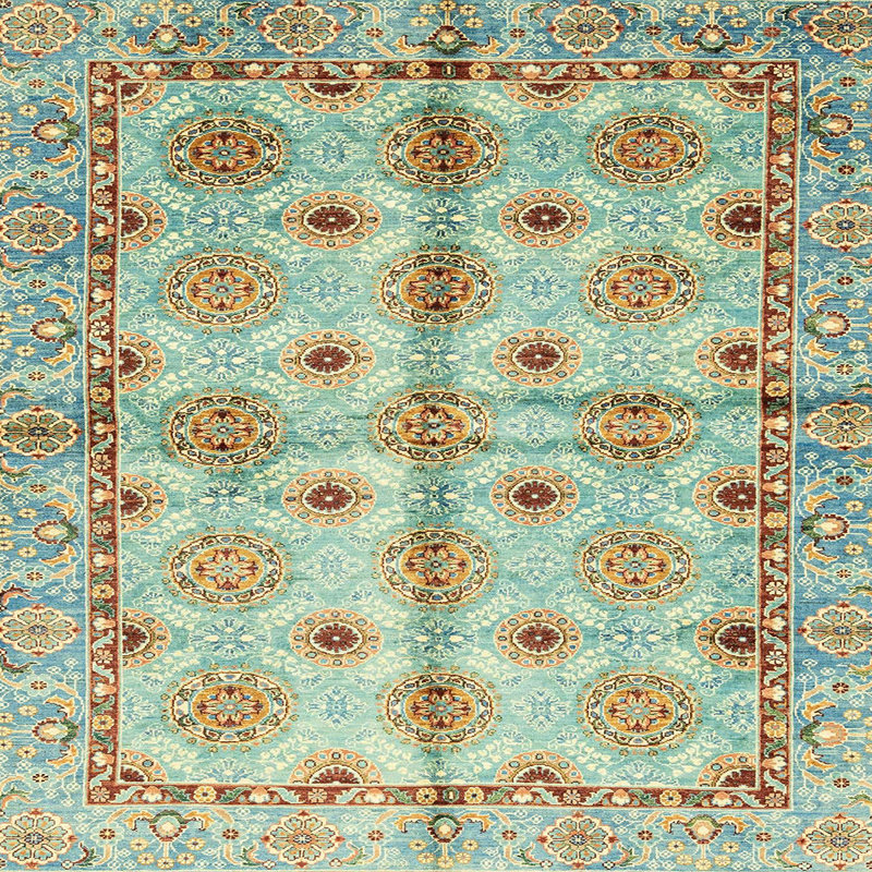 Tapis abstrait moderne 3201, Carré 7 pi